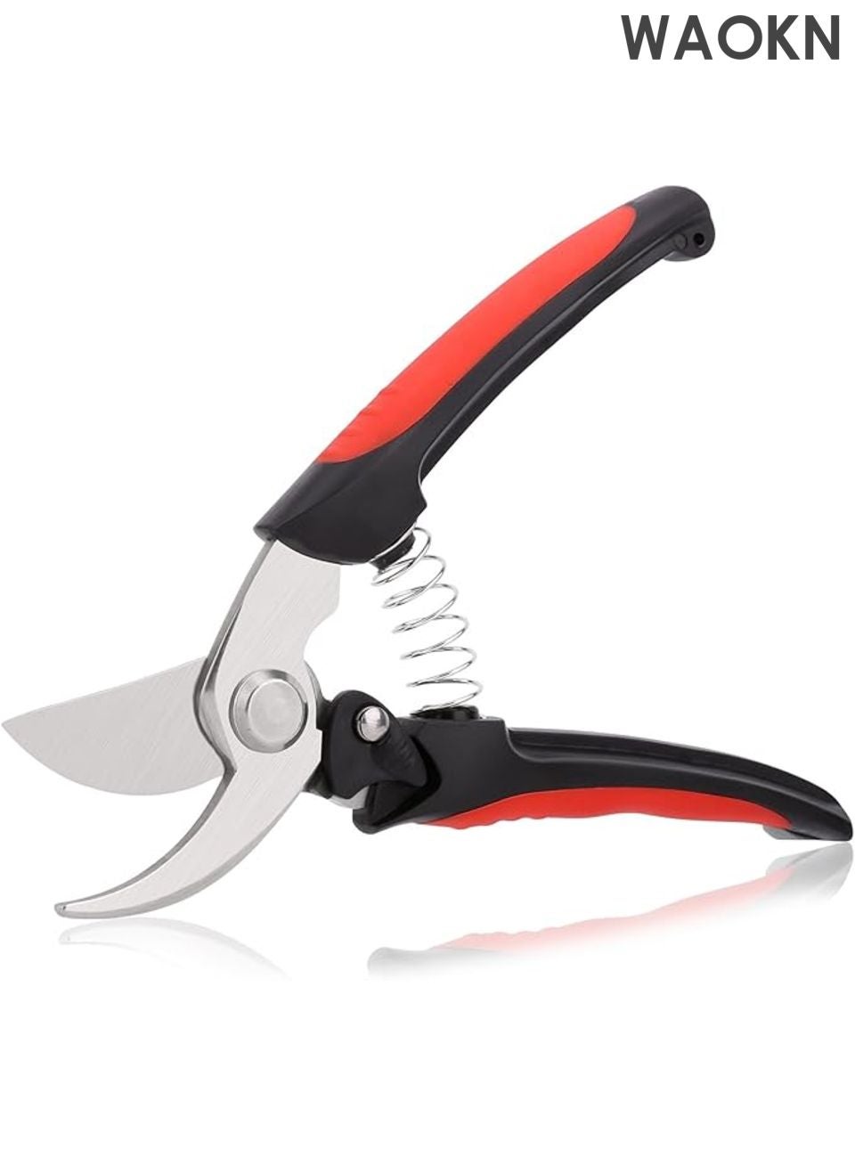 WAOKN Pruning Shears Father's Day Gifts , Premium Heavy Duty Stainless Steel Ultra Sharp , Multi-purpose , Hand Pruning Scissors Snip Leaf Trimmer Branch Clippers with Handle for Garden , 18*5cm ,Blac